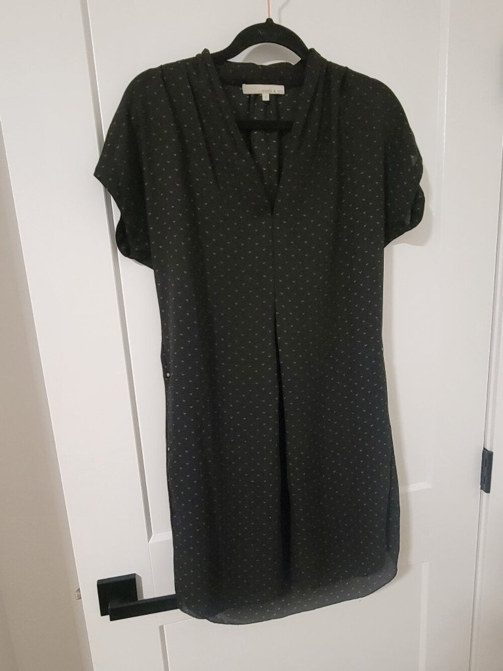 Monk & Lou Black Shift Dress - Heart Print (Size S) - Picture 2 of 7